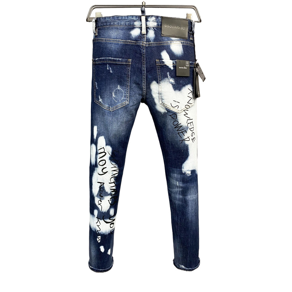 DSQ2 Hole Patch print Jeans