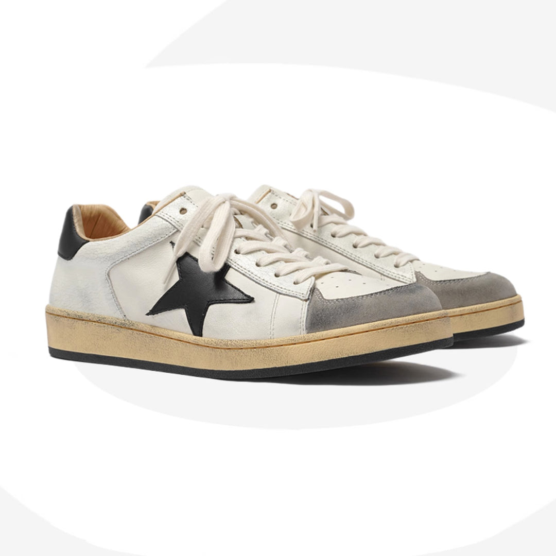 Distressed low-cut casual sneakers