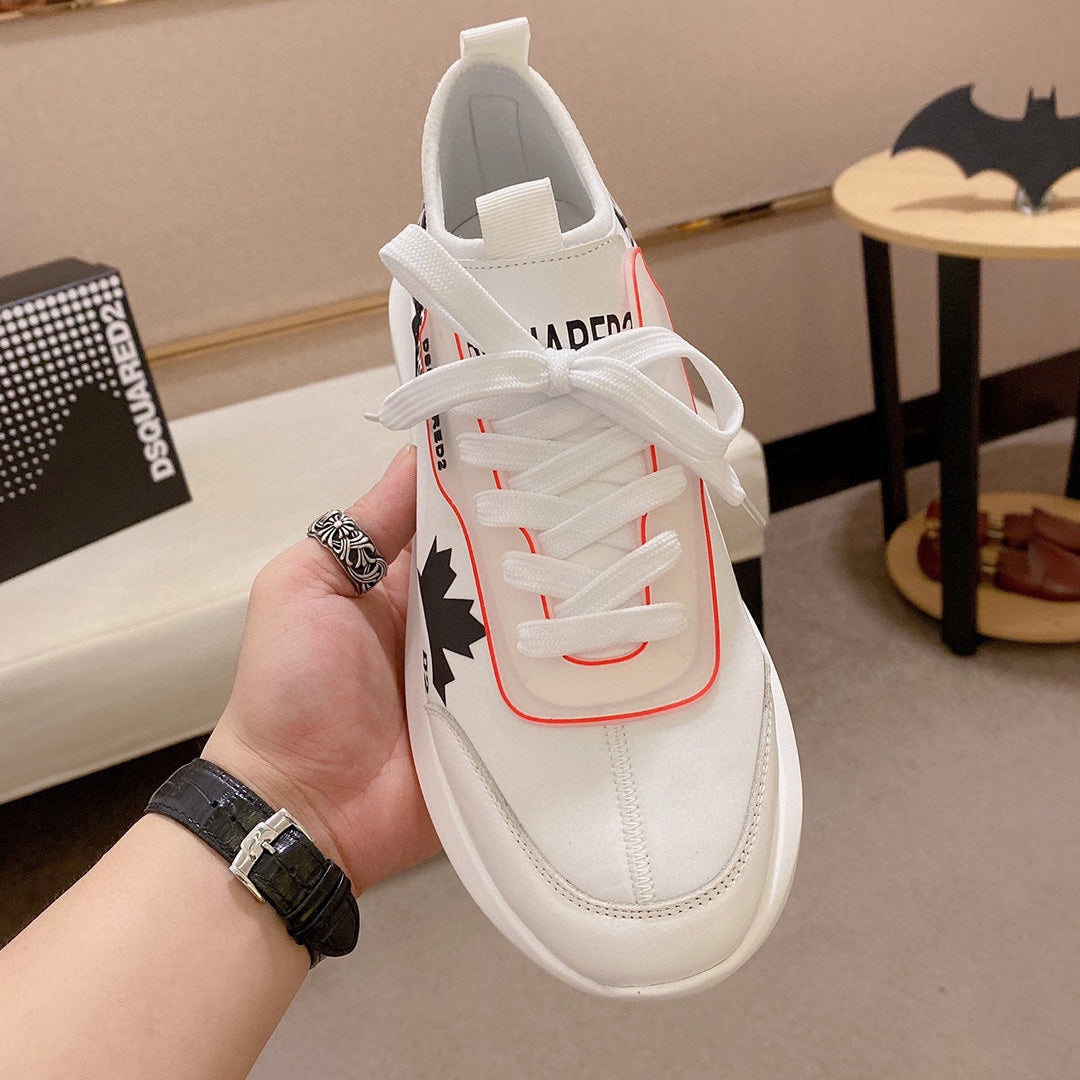 Flache Schuhe mit großem Kopf 