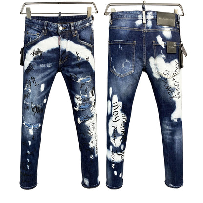 DSQ2 Hole Patch print Jeans