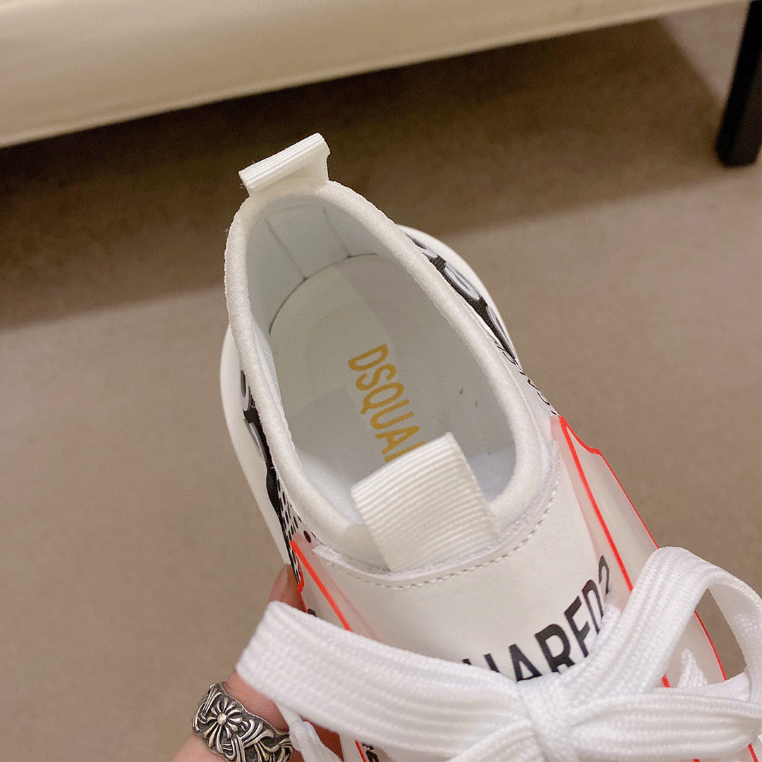 Flache Schuhe mit großem Kopf 