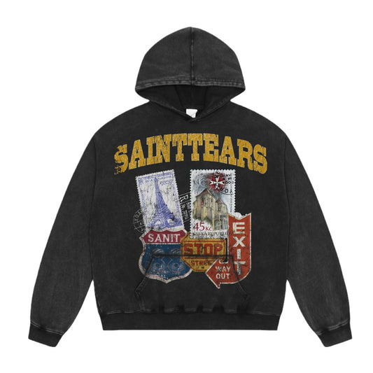 New-Saint Michael Black Hoodie