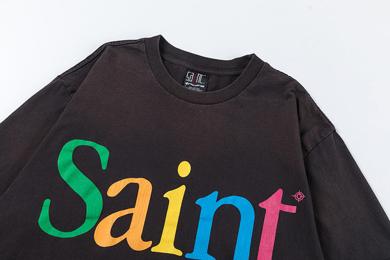 New-Saint Michael 2024ss Black T-shirt