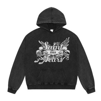 New-Saint Michael 2024ss Black Hoodie