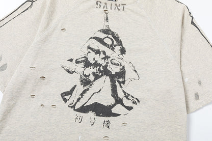 New-Saint Michael 24ss Hole T-shirt