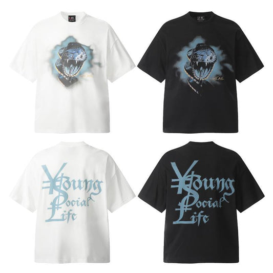 New-Saint Michael 2024ss snake T-shirt