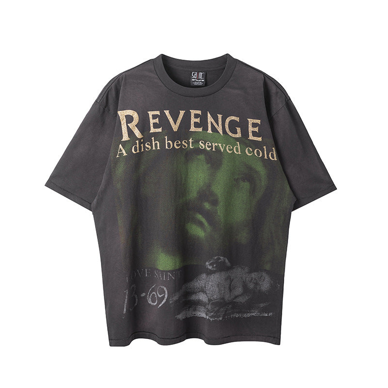 New-Saint Michael 2024ss Black T-shirt