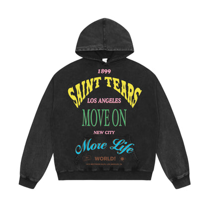 New-Saint Michael 2024ss Black Hoodie