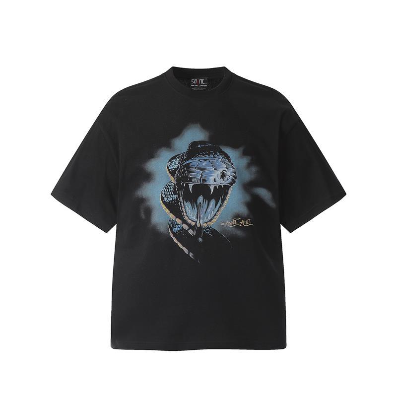 New-Saint Michael 2024ss snake T-shirt