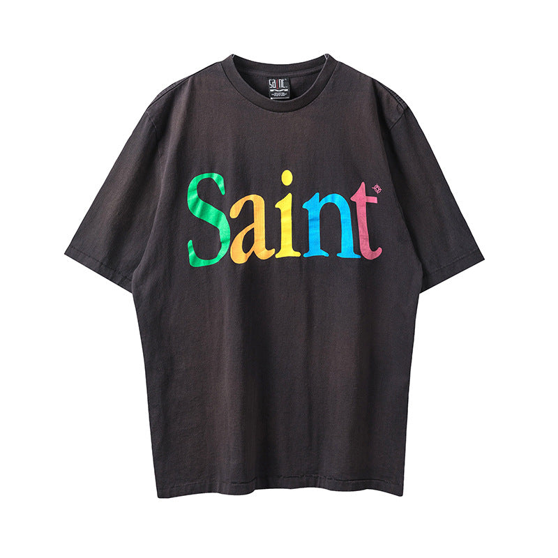 New-Saint Michael 2024ss Black T-shirt