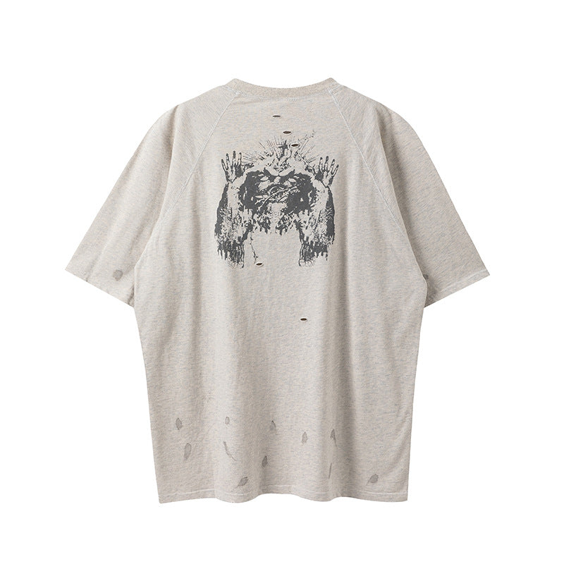 New-Saint Michael 2024ss Hole T-shirt