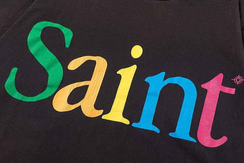 New-Saint Michael 2024ss Black T-shirt