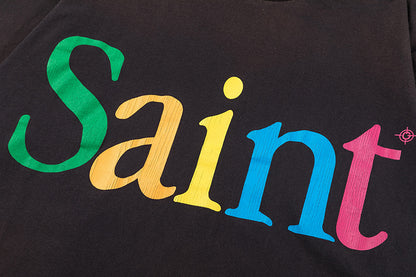 New-Saint Michael 2024ss Black T-shirt