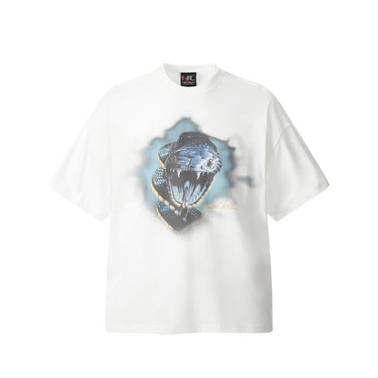 New-Saint Michael 2024ss snake T-shirt