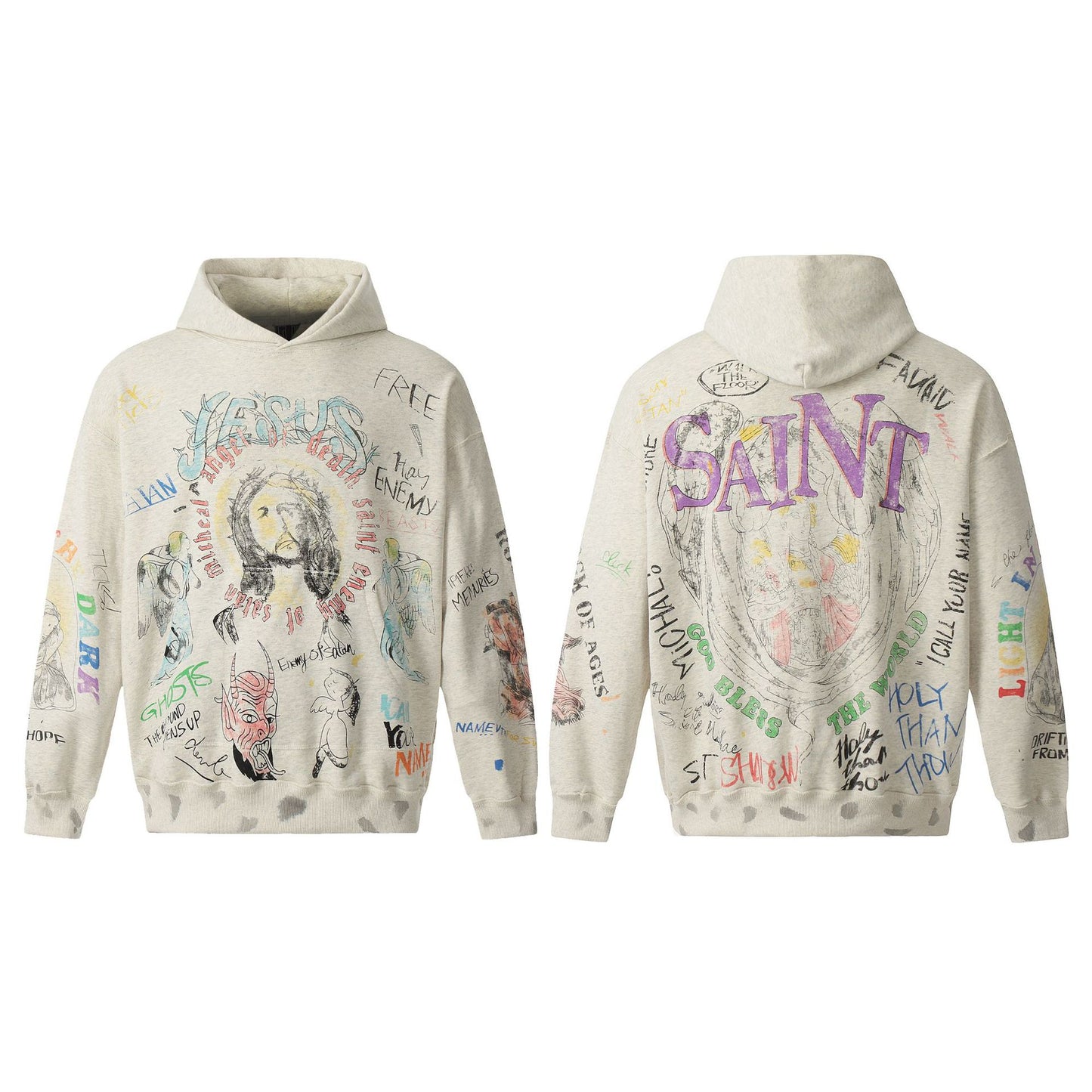 New-Saint Michael 24ss Prints Hoodie