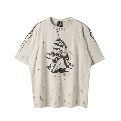 New-Saint Michael 24ss Hole T-shirt