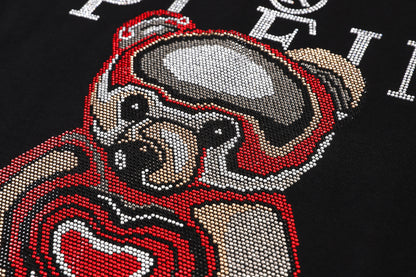 PIEIN 2025ss Little Bear Black Hoodie