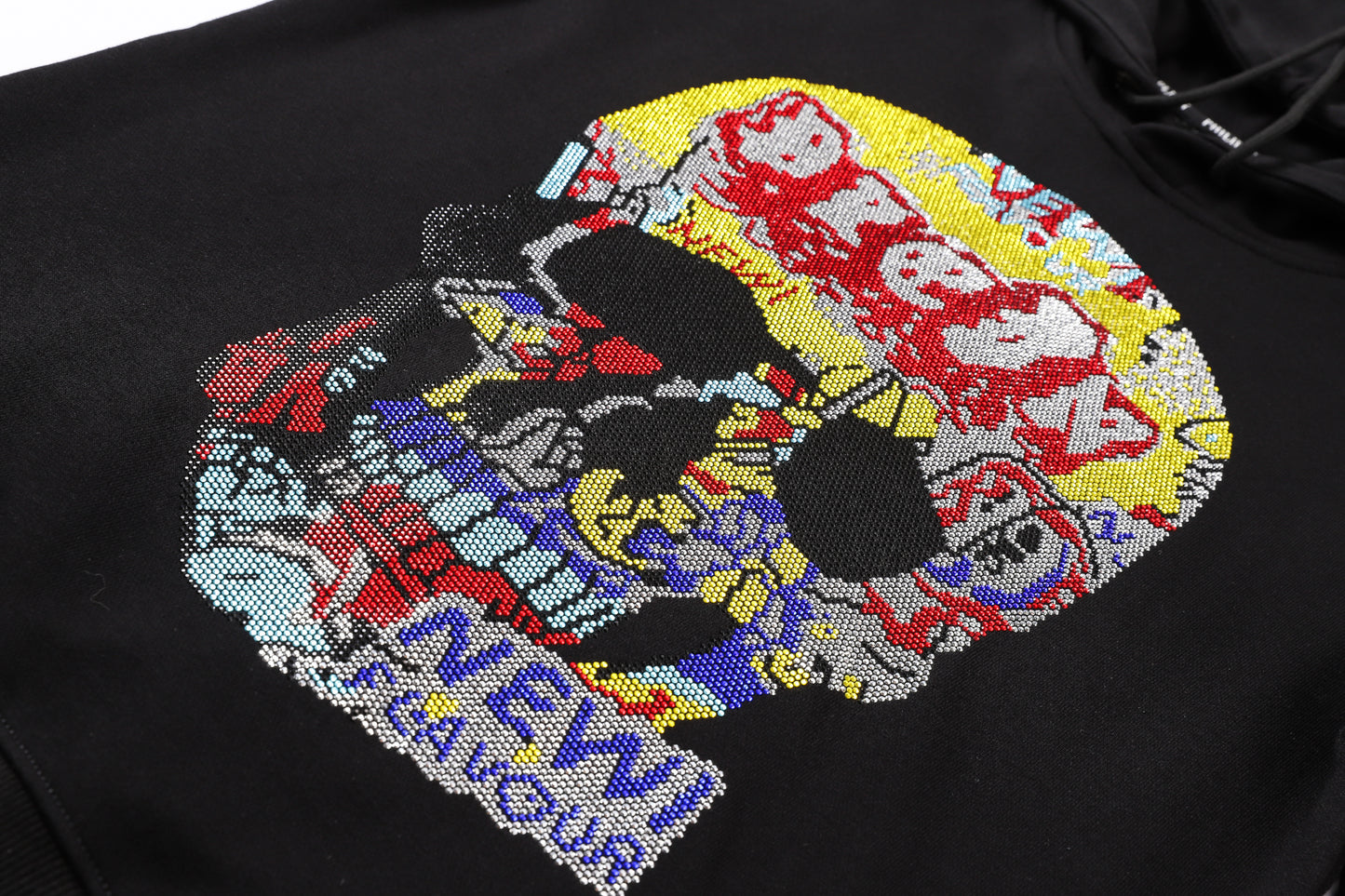 New- 2025ss Black Printed Hoodie