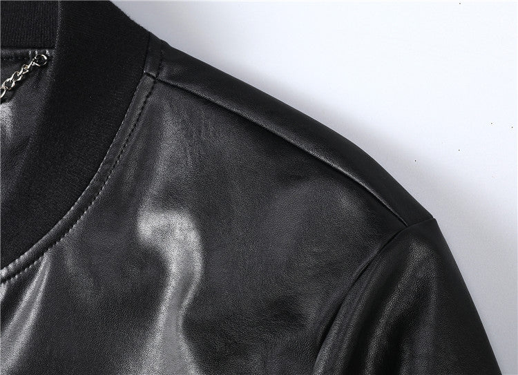 New- Black Genuine leather Jacket