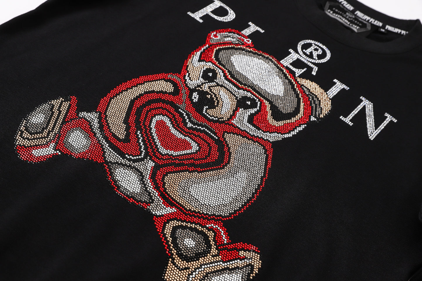 PIEIN 2025ss Little Bear Black Hoodie