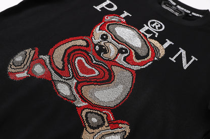 PIEIN 2025ss Little Bear Black Hoodie
